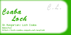 csaba loch business card